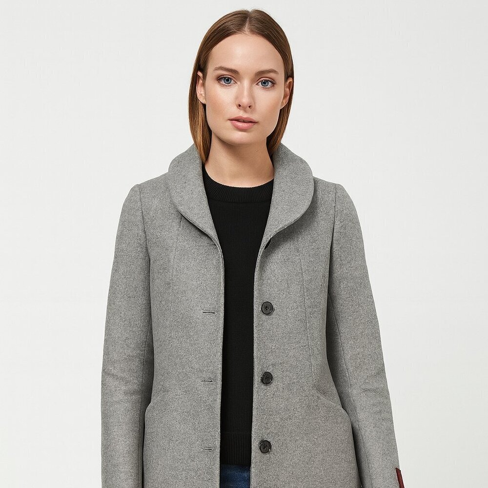 Wilfred Gray Wool Cashmere Blend Coat Women’s Elegant Classic Jacket Size Small - Picture 13 of 15